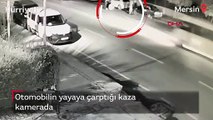 Otomobilin yayaya çarptığı kaza kamerada