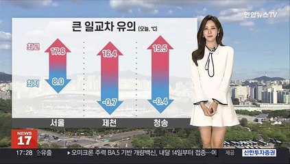 [날씨] 가을 추위 누그러져…큰 일교차 유의