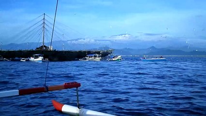 In the morning when going to start fishing in the sea