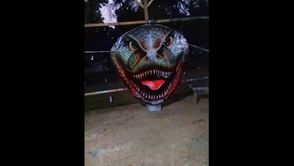 full layangan Dinosaurus goyang __festival layang-layang lamtim