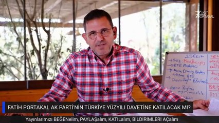 AKP'nin toplantısında davet edilen Fatih Portakal: Gazeteci kimliğimle gideceğim