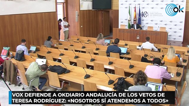 Vox defiende a OKDIARIO Andalucía de los vetos de Teresa Rodríguez «Nosotros sí atendemos a todos»