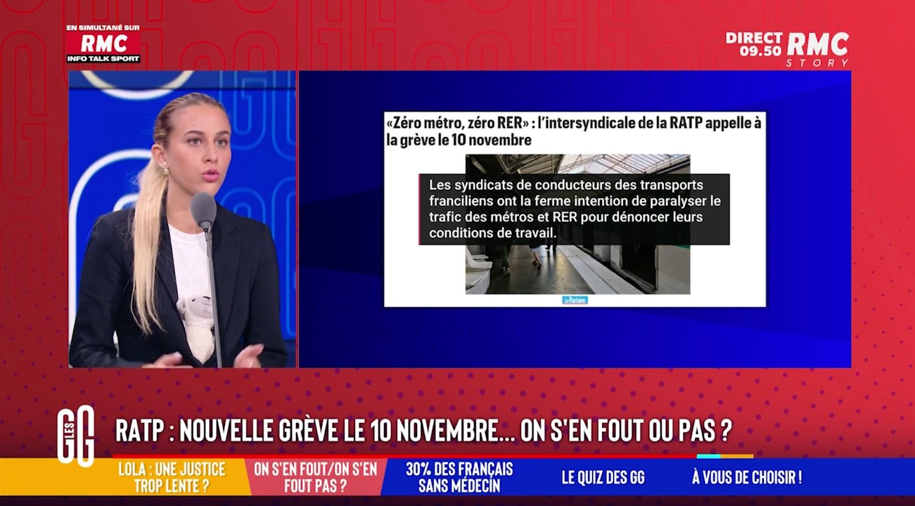 Zapping 26/10 : "Encore une bande de glandus", Sarah Saldmann dézingue les grévistes de la RATP