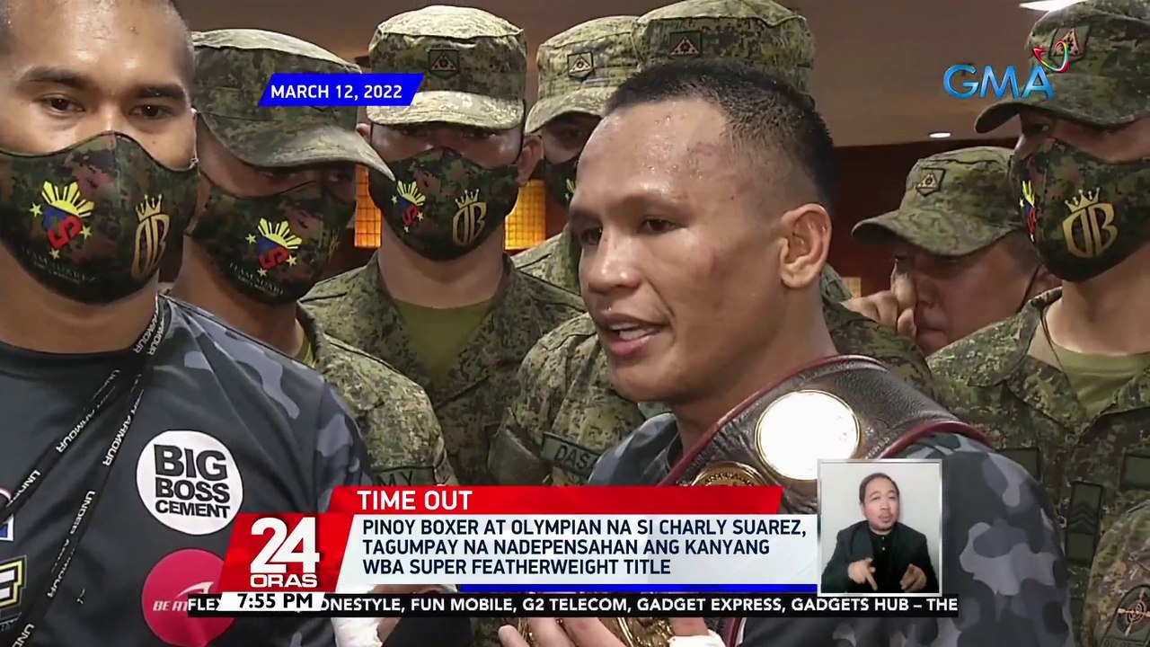 Pinoy boxer at Olympian na si Charly Suarez, tagumpay na nadepensahan ang kanyang WBA Super Featherweight Title | 24 Oras