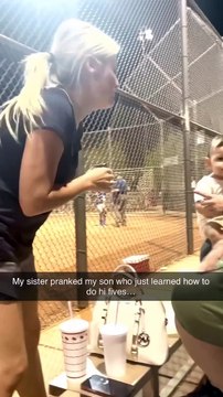 The baby look offended lmao he was like .... I practiced for weeks this is what you get me