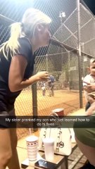 The baby look offended  lmao he was like .... I practiced for weeks this is what you get me