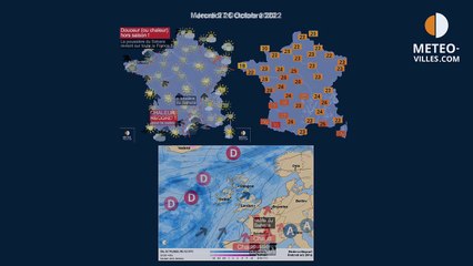 prévisions meteo villes du mercredi 26 octobre 2022