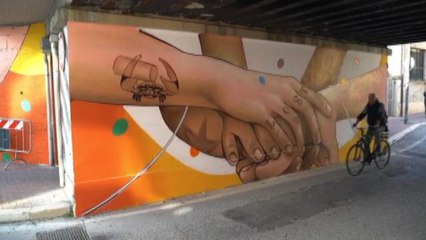 A Pesaro murales ecologico contro intolleranza e discriminazione