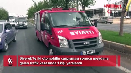 Siverek’te otomobiller çarpıştı: 1 yaralı