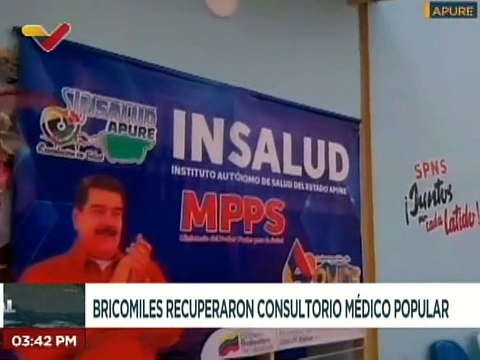 Apure | Bricomiles realizan trabajo de recuperación en el consultorio médico popular en Biruaca