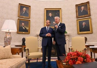 Biden ve İsrail Cumhurbaşkanı Herzog, Beyaz Saray'da bir araya geldi