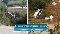 Mueren dos migrantes tras volcadura en Chiapas; hay 7 heridos