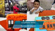 Niño celebra su tercer cumpleaños con temática del Metro de la CDMX y se vuelve viral