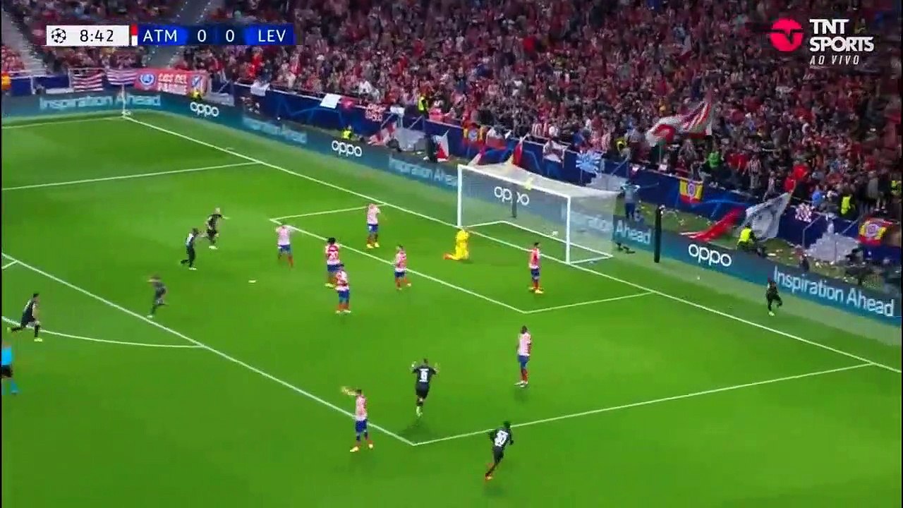 اهداف مباراة اتلتيكو مدريد وباير ليفركوزن في دوري ابطال اوروبا