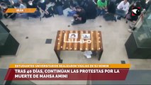 Tras 40 días, continúan las protestas por la muerte de Mahsa Amini