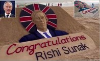 Blair switch project: Indian artist honours Rishi Sunak with sand sculpture…but it looks more like former Labour leader