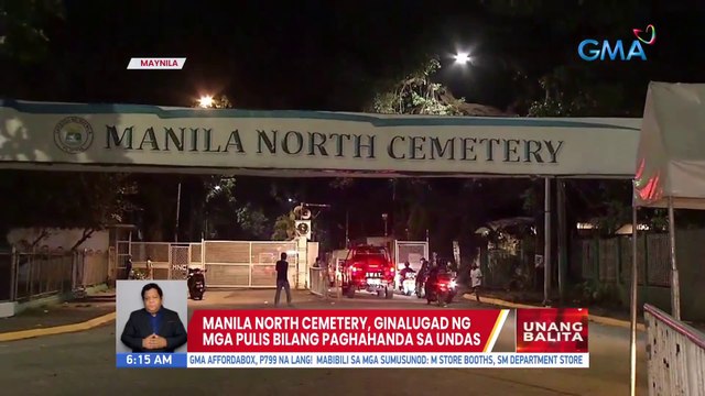 Manila North Cemetery, ginalugad ng mga pulis bilang paghahanda sa Undas | UB