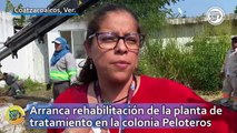 Arranca rehabilitación de la planta de tratamiento en la colonia Peloteros de Coatzacoalcos