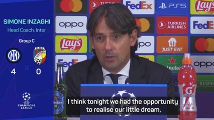 ‘A little dream’ – Inzaghi on Inter reaching UCL last-16