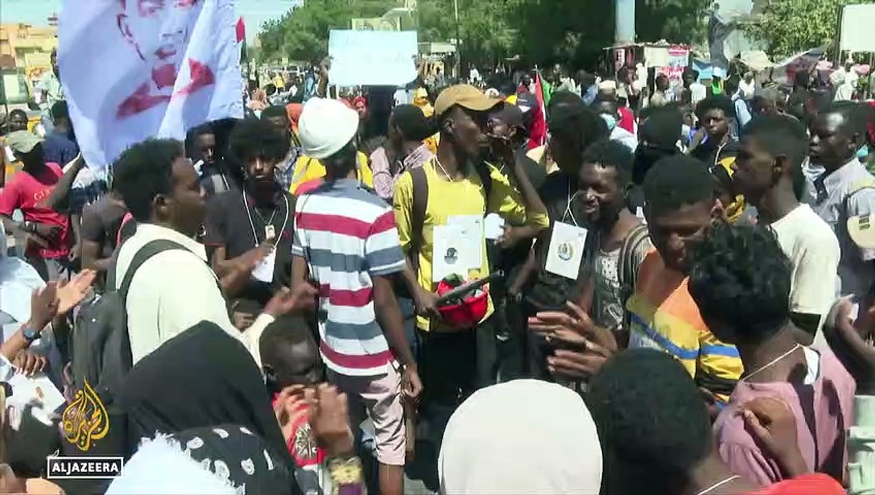 Thousands protest in Sudan a year after military coup