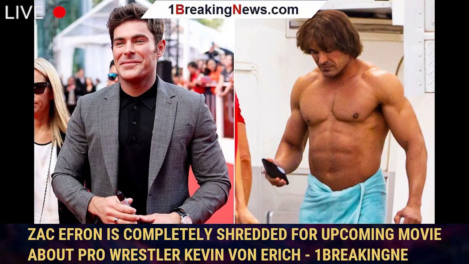 Zac Efron Is Nearly Unrecognizable as a Bulked-Up Wrestler for