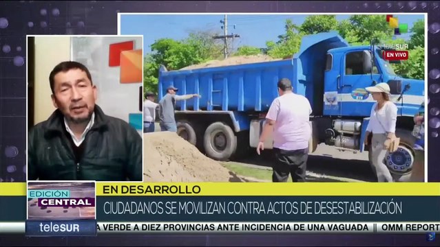 Organizaciones sociales y sindicales se movilizan contra actos de desestabilización en Bolivia