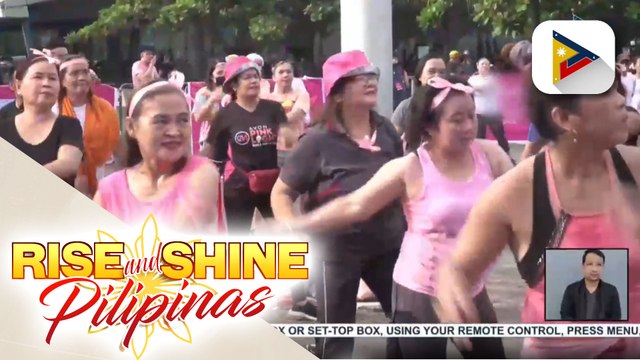 Isang zumba party para sa pagdiriwang ng Breast Cancer Awareness Month, panoorin