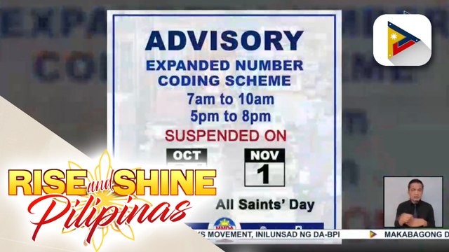 Pagpapatupad ng number coding scheme, suspendido sa ilang piling oras ngayong Undas
