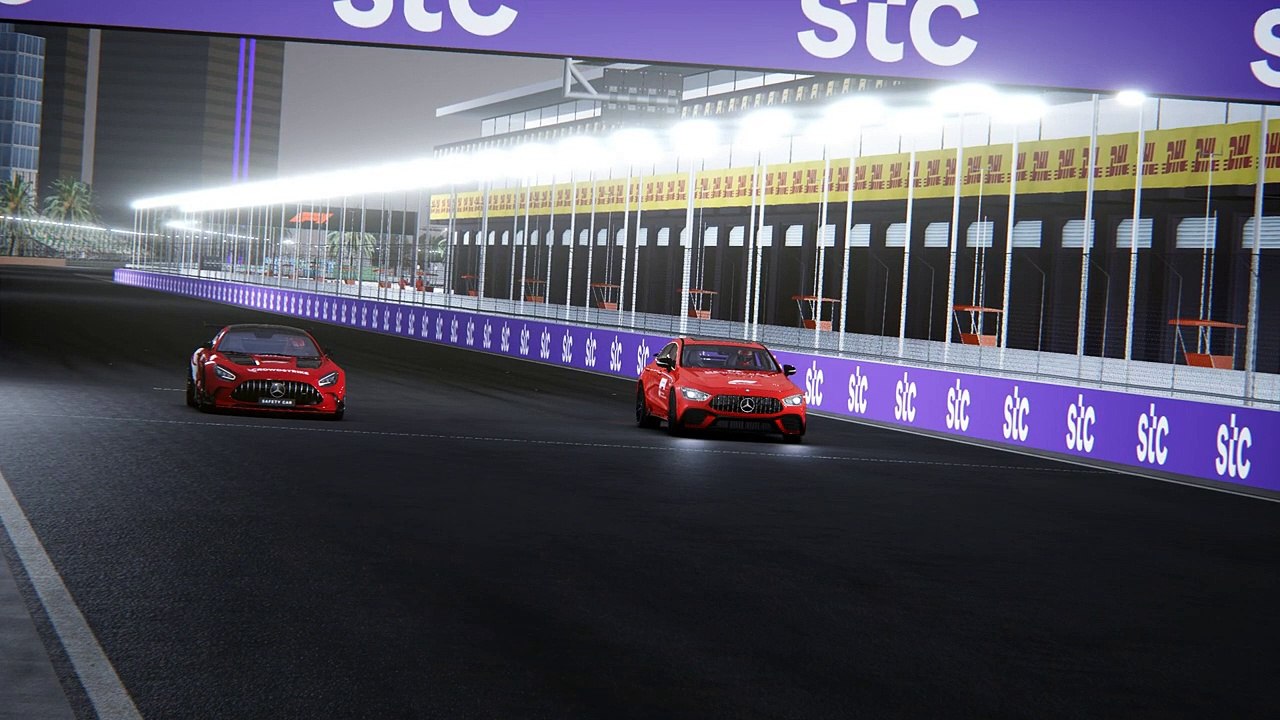 Safety Car (AMG GT Black Series) Vs Medical Car (GT 63s AMG) Saudi Arabia F1 GP _ Assetto Corsa