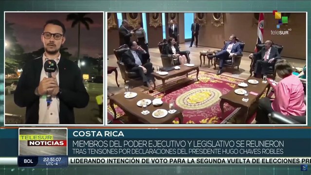 Costa Rica: Miembros del poder ejecutivo y legislativo celebran encuentro tras semanas de tensiones