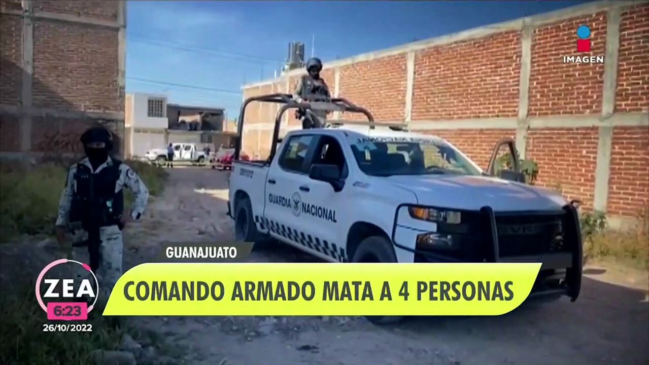 Comando armado asesinada a cuatro integrantes de una familia en Guanajuato