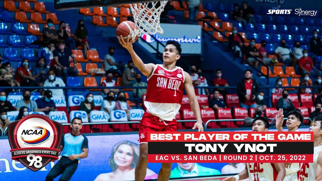 NCAA Season 98 | Best Player: Tony Ynot (San Beda vs EAC) | Men's Basketball Tournament Round 2
