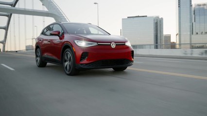 2023 Volkswagen ID.4 in Aurora Red Driving Video