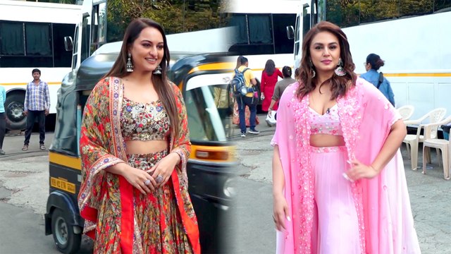 अपनी फिल्म के प्रमोशन के दौरान हुमा कुरैशी और सोनाक्षी सिन्हा नजर आये खूबसूरत अंदाज में