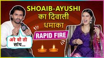 Shoaib Ibrahim and Ayushi Khurana FUN Rapid Fire Round Diwali Dhamaka 2022