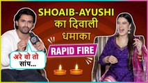 Shoaib Ibrahim and Ayushi Khurana FUN Rapid Fire Round Diwali Dhamaka 2022