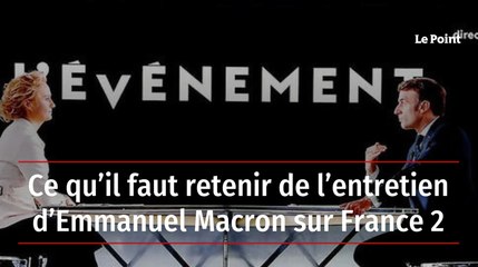 Ce qu'il faut retenir de l'entretien d'Emmanuel Macron sur France 2