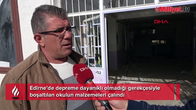 'Pes' dedirten olay! Boşaltılan deprem riskli okulun malzemeleri çalındı
