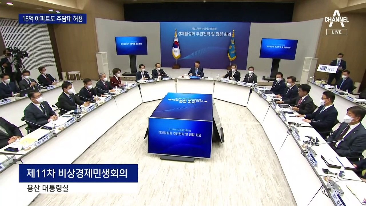 尹 대통령, 장관들과 경제 토론 80분 생중계…LTV 50%로 완화