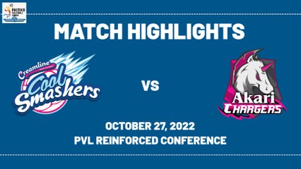 Creamline Cool Smashers vs Akari Chargers Match Highlights - October 27, 2022