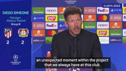 Simeone calls Champions League elimination 'difficult' and 'unexpected'