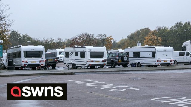 Travellers cause half-term misery for tourists after invading car park near Shakespeare's birthplace in Stratford-upon-Avon