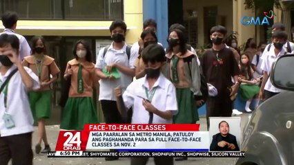 Mga paaralan sa Metro Manila, patuloy ang paghahanda para sa full face-to-face classes sa Nov. 2 | 24 Oras