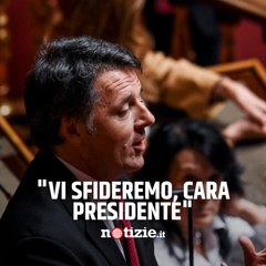 Renzi in Senato: "Faremo opposizione"