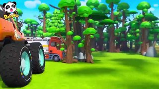 Fire Truck Rescue Team - Monster Truck - Car Cartoon - Kids Song