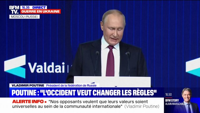 Vladimir Poutine: Lorsque quelque chose est devenu profitable pour l'Occident, ils cherchent à changer les règles