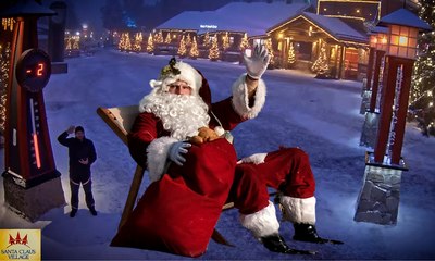 Magia navideña: primera nevada del año en el pueblo de Papá Noel