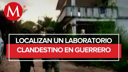 Aseguran laboratorio clandestino de drogas en Guerrero