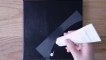 Black Canvas Acrylic Painting | Space Painting | Painting Tutorial For Beginners