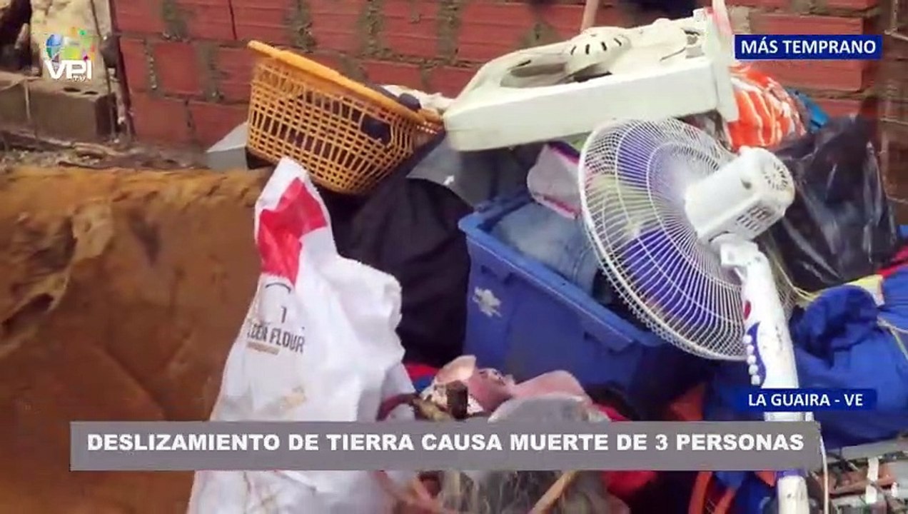 Deslizamiento de tierra en La Guaira causa muerte de 3 personas - 27Oct @VPItv